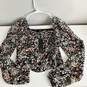 Lulu floral crop blouse
